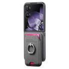 For Xiaomi Mix Flip Twill Fabric Card Bag Ring Magnetic Back Phone Case(Gray) - 2