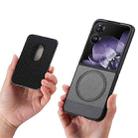 For Xiaomi Mix Flip Twill Fabric Card Bag Ring Magnetic Back Phone Case(Gray) - 3