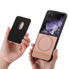 For Xiaomi Mix Flip Twill Fabric Card Bag Ring Magnetic Back Phone Case(Pink) - 3