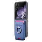 For Xiaomi Mix Flip Twill Fabric Card Bag Ring Magnetic Back Phone Case(Blue) - 2