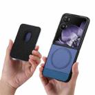 For Xiaomi Mix Flip Twill Fabric Card Bag Ring Magnetic Back Phone Case(Blue) - 3