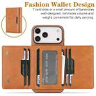 For iPhone 17 Pro Max Kalebol Strong Magnetic MagSafe Tri-Fold Wallet Leather Phone Case(Brown) - 3