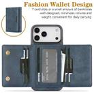For iPhone 17 Pro Max Kalebol Strong Magnetic MagSafe Tri-Fold Wallet Leather Phone Case(Blue) - 3