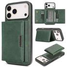 For iPhone 17 Pro Max Kalebol Strong Magnetic MagSafe Tri-Fold Wallet Leather Phone Case(Green) - 1