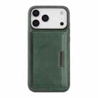 For iPhone 17 Pro Max Kalebol Strong Magnetic MagSafe Tri-Fold Wallet Leather Phone Case(Green) - 2