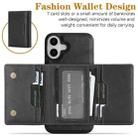 For iPhone 17 Kalebol Strong Magnetic MagSafe Tri-Fold Wallet Leather Phone Case(Black) - 3