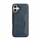 For iPhone 17 Kalebol Strong Magnetic MagSafe Tri-Fold Wallet Leather Phone Case(Blue) - 2