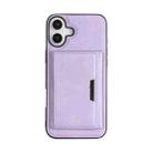 For iPhone 17 Kalebol Strong Magnetic MagSafe Tri-Fold Wallet Leather Phone Case(Purple) - 2