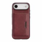 For iPhone 17 Air Kalebol Strong Magnetic MagSafe Tri-Fold Wallet Leather Phone Case(Red) - 2