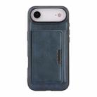 For iPhone 17 Air Kalebol Strong Magnetic MagSafe Tri-Fold Wallet Leather Phone Case(Blue) - 2
