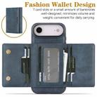 For iPhone 17 Air Kalebol Strong Magnetic MagSafe Tri-Fold Wallet Leather Phone Case(Blue) - 3