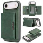 For iPhone 17 Air Kalebol Strong Magnetic MagSafe Tri-Fold Wallet Leather Phone Case(Green) - 1