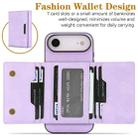 For iPhone 17 Air Kalebol Strong Magnetic MagSafe Tri-Fold Wallet Leather Phone Case(Purple) - 3