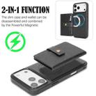 For iPhone 17 Pro Max Kalebol Magnetic Button Card Bag MagSafe Ring Leather Phone Case(Black) - 3