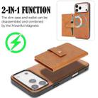 For iPhone 17 Pro Max Kalebol Magnetic Button Card Bag MagSafe Ring Leather Phone Case(Brown) - 3