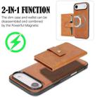 For iPhone 17 Air Kalebol Magnetic Button Card Bag MagSafe Ring Leather Phone Case(Brown) - 3