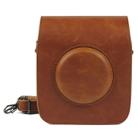 Full Body Camera PU Leather Case Bag with Strap for Fujifilm Instax Square SQ20(Brown) - 1