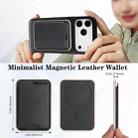 For iPhone 17 Pro Max Kalebol Slim MagSafe Ring Magnetic Card Bag Leather Phone Case(Black) - 3
