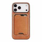 For iPhone 17 Pro Max Kalebol Slim MagSafe Ring Magnetic Card Bag Leather Phone Case(Brown) - 2