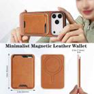 For iPhone 17 Pro Max Kalebol Slim MagSafe Ring Magnetic Card Bag Leather Phone Case(Brown) - 3