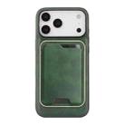 For iPhone 17 Pro Max Kalebol Slim MagSafe Ring Magnetic Card Bag Leather Phone Case(Green) - 2