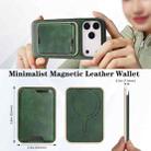 For iPhone 17 Pro Max Kalebol Slim MagSafe Ring Magnetic Card Bag Leather Phone Case(Green) - 3