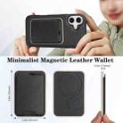 For iPhone 17 Kalebol Slim MagSafe Ring Magnetic Card Bag Leather Phone Case(Black) - 3