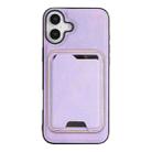 For iPhone 17 Kalebol Slim MagSafe Ring Magnetic Card Bag Leather Phone Case(Purple) - 2