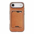 For iPhone 17 Air Kalebol Slim MagSafe Ring Magnetic Card Bag Leather Phone Case(Brown) - 2