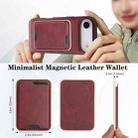 For iPhone 17 Air Kalebol Slim MagSafe Ring Magnetic Card Bag Leather Phone Case(Red) - 3
