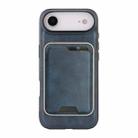 For iPhone 17 Air Kalebol Slim MagSafe Ring Magnetic Card Bag Leather Phone Case(Blue) - 2