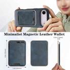 For iPhone 17 Air Kalebol Slim MagSafe Ring Magnetic Card Bag Leather Phone Case(Blue) - 3