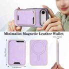 For iPhone 17 Air Kalebol Slim MagSafe Ring Magnetic Card Bag Leather Phone Case(Purple) - 3