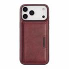 For iPhone 17 Pro Max Kalebol Strong MagSafe Magnetic Two-Fold Card Bag Leather Phone Case(Red) - 2
