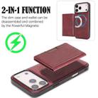 For iPhone 17 Pro Max Kalebol Strong MagSafe Magnetic Two-Fold Card Bag Leather Phone Case(Red) - 3