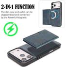 For iPhone 17 Pro Max Kalebol Strong MagSafe Magnetic Two-Fold Card Bag Leather Phone Case(Blue) - 3