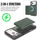 For iPhone 17 Pro Max Kalebol Strong MagSafe Magnetic Two-Fold Card Bag Leather Phone Case(Green) - 3