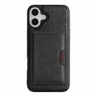 For iPhone 17 Kalebol Strong MagSafe Magnetic Two-Fold Card Bag Leather Phone Case(Black) - 2