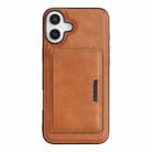 For iPhone 17 Kalebol Strong MagSafe Magnetic Two-Fold Card Bag Leather Phone Case(Brown) - 2
