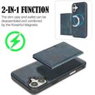 For iPhone 17 Kalebol Strong MagSafe Magnetic Two-Fold Card Bag Leather Phone Case(Blue) - 3