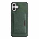 For iPhone 17 Kalebol Strong MagSafe Magnetic Two-Fold Card Bag Leather Phone Case(Green) - 2