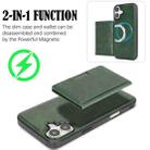 For iPhone 17 Kalebol Strong MagSafe Magnetic Two-Fold Card Bag Leather Phone Case(Green) - 3