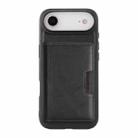 For iPhone 17 Air Kalebol Strong MagSafe Magnetic Two-Fold Card Bag Leather Phone Case(Black) - 2
