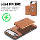 For iPhone 17 Air Kalebol Strong MagSafe Magnetic Two-Fold Card Bag Leather Phone Case(Brown) - 3