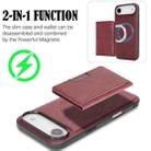 For iPhone 17 Air Kalebol Strong MagSafe Magnetic Two-Fold Card Bag Leather Phone Case(Red) - 3