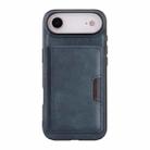 For iPhone 17 Air Kalebol Strong MagSafe Magnetic Two-Fold Card Bag Leather Phone Case(Blue) - 2