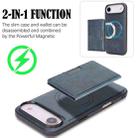 For iPhone 17 Air Kalebol Strong MagSafe Magnetic Two-Fold Card Bag Leather Phone Case(Blue) - 3