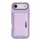 For iPhone 17 Air Kalebol Strong MagSafe Magnetic Two-Fold Card Bag Leather Phone Case(Purple) - 2