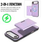For iPhone 17 Air Kalebol Strong MagSafe Magnetic Two-Fold Card Bag Leather Phone Case(Purple) - 3