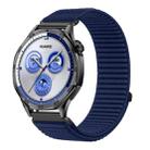 18mm Woven Nylon Hook And Loop Fastener Watch Band(Azure) - 1